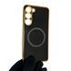 Чехол для Samsung Galaxy S23 Plus SM-S916B с кольцом MagSafe с золотой окантовкой на самсунг с23 + черный gs1 0021570 фото 1