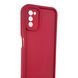 Чехол силиконовый Soft Touch для Samsung Galaxy A03s бордовый (Полная защита камеры) 0053947 фото 3