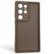 Чехол силиконовый Soft Touch для Samsung Galaxy S24 Ultra коричневый (Полная защита камеры) 0054092 фото 1