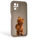 Чохол силіконовий оригінальний Soft Touch з 3D принтом кумедний тед ведмідик для Xiaomi Redmi Note 10s коричневий (Повний захист камери) 0048964 фото 1