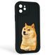 Чехол силиконовый Soft Touch с 3D принтом мема сибу для Apple iPhone 12 черный (Полная защита камеры) 0048251 фото 1