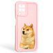 Чехол силиконовый оригинальный Soft Touch с 3D принтом мема сибу для Samsung Galaxy M22 4G (SM-M225F) розовый (Полная защита камеры) 0047527 фото 1