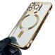 Чехол для Apple Iphone 15 Pro с линзами для камеры с магнитом магсейф на айфон 15 про жёлтый золотой 0012978 фото 3