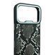 Чехол Kajsa Glamorous Snake для iPhone 17 Pro черный (MagSafe, металлическое кольцо камеры, премиум) 0062036 фото 3