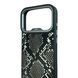 Чехол Kajsa Glamorous Snake для iPhone 17 Pro черный (MagSafe, металлическое кольцо камеры, премиум) 0062036 фото 4