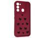 Чехол силиконовый Soft Touch с 3D принтом для Tecno Spark Go (KG5m) бордовый (Полная защита камеры) 0044718 фото 1