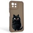 Чохол силіконовий оригінальний Soft Touch з 3D принтом злого кота для Xiaomi Mi 11 Lite коричневий (Повний захист камери) 0046593 фото