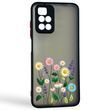 Чехол для телефона Xiaomi Redmi 10 5G с 3D принтом полевые цветы с высокими бортами черный