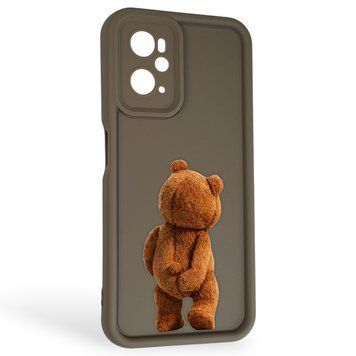 Чохол силіконовий Soft Touch з 3D принтом кумедний тед ведмідик для OPPO A76 коричневий (Повний захист камери) 0049388 фото