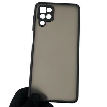 Чехол для Samsung Galaxy M12 SM-M127F матовый с высокими бортами с защитой камеры на самсунг м12 чёрный 0000325 фото