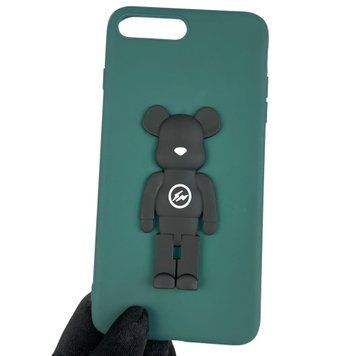Чохол для Apple iPhone 8 Plus дитячий з ведмедиком на айфон 8 плюс темно-зелений 0002623 фото