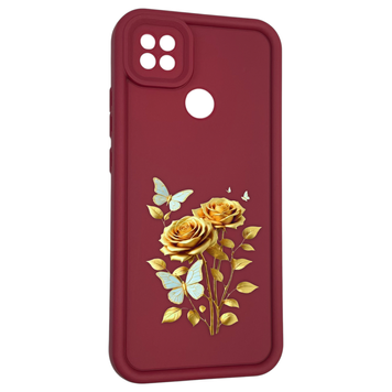 Чохол силіконовий Soft Touch з 3D принтом жіночим для Xiaomi Redmi 10A бордовий (Повний захист камери) 0042981 фото