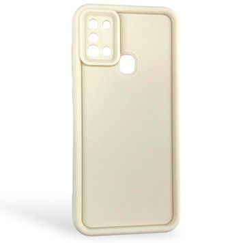 Чехол силиконовый Soft Touch для Samsung Galaxy A21s молочный (Полная защита камеры) 0053998 фото