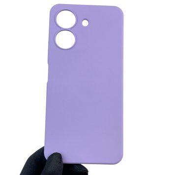 Чехол для Xiaomi POCO C65 силиконовый с микрофиброй нескользящий на сяоми поко с65 сиреневый 0032472 фото