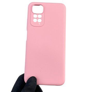 Чохол для Xiaomi Redmi Note 11 4G силіконовий з мікрофіброю нековзний на сяомі редмі нот 11 4г рожевий 0032659 фото