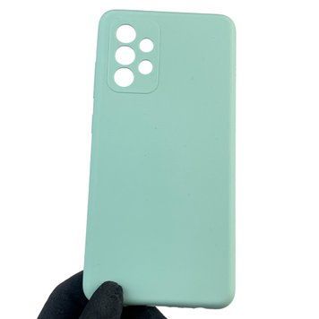 Чехол для Samsung Galaxy A52 5G (SM-A526) силиконовый с микрофиброй нескользящий на самсунг а52 5г бирюзовый 0032035 фото