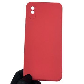 Чохол для Xiaomi Redmi 9A з квадратними гранями із захистом камери на сяомі редмі 9а червоний 0012759 фото