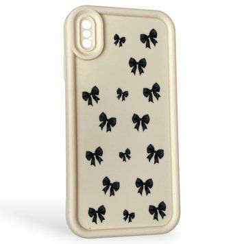 Чехол силиконовый Soft Touch с 3D принтом для Apple iPhone Xs Max молочный (Полная защита камеры) 0044619 фото