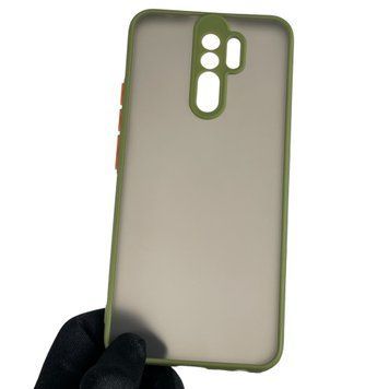 Чехол для Xiaomi Redmi 9 противоударный матовый с высокими бортами с защитой камеры на сяоми редми 9 зелёный 0008273 фото