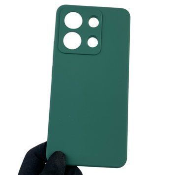 Чохол для Xiaomi Redmi Note 13 4G силіконовий з мікрофіброю нековзний на сяомі редмі нот 13 4г зелений 0032738 фото