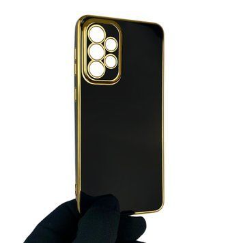 Чехол для Samsung Galaxy A33 5G SM-A336 с защитой камеры с золотой окантовкой на самсунг а33 черный gs1 0019748 фото