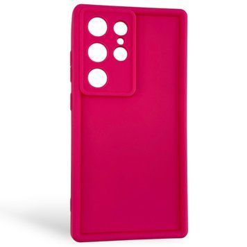 Чехол силиконовый Soft Touch для Samsung Galaxy S24 Ultra малиновый (Полная защита камеры) 0054093 фото
