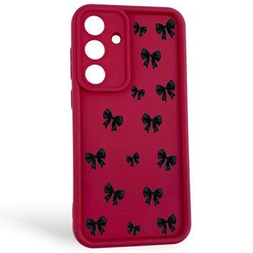 Чохол силіконовий Soft Touch з 3D принтом для Samsung Galaxy S25 FE бордовий (Повний захист камери) 0057759 фото