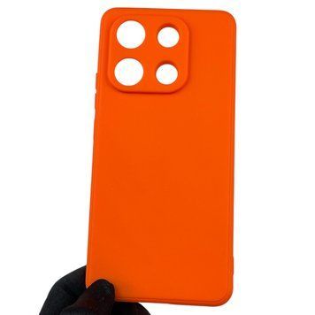 Чохол для Xiaomi Redmi Note 13 4G з квадратними гранями із захистом камери на сяомі редмі нот 13 4г помаранчевий 0012859 фото
