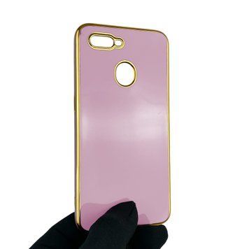 Чехол для OPPO A5S с защитой камеры с золотой окантовкой на оппо а5с черничный gs1 0020083 фото