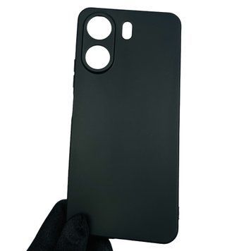 Чехол для Xiaomi Poco C65 матовый с защитой камеры на сяоми поко с65 чёрный 0001724 фото
