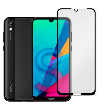 Захисне скло для телефона Huawei Honor 8S протиударне повноекранне на хонор 8с чорне 0038502 фото
