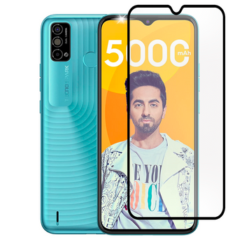 Захисне скло для телефона Tecno Spark Go 2021 протиударне повноекранне на техно спарк го 2021 чорне 0038762 фото