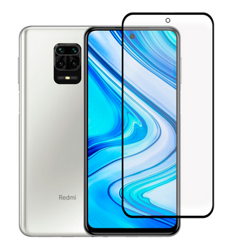 Защитное стекло для телефона Xiaomi Redmi Note 9 Pro противоударное на сяоми редми нот 9 про черное 0038931 фото