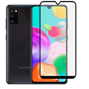 Захисне скло МАТОВЕ для телефона Samsung Galaxy A41 (SM-A415F) протиударне повноекранне на самсунг а41 чорне 0039039 фото