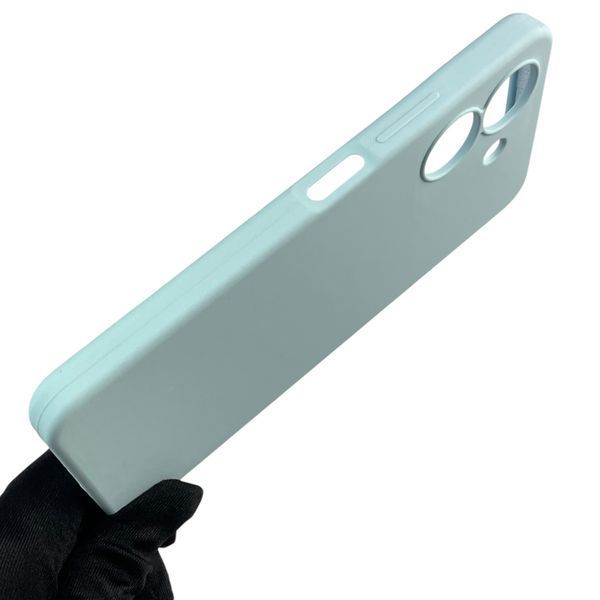 Чехол для Xiaomi Redmi 13C силиконовый с микрофиброй нескользящий на сяоми редми 13с голубой 0032590 фото