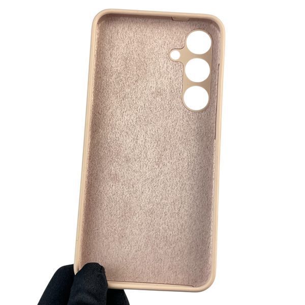 Чохол для Samsung Galaxy S24 Plus (SM-S926B) силіконовий з мікрофіброю нековзний на самсунг с24 плюс пудровий 0032203 фото