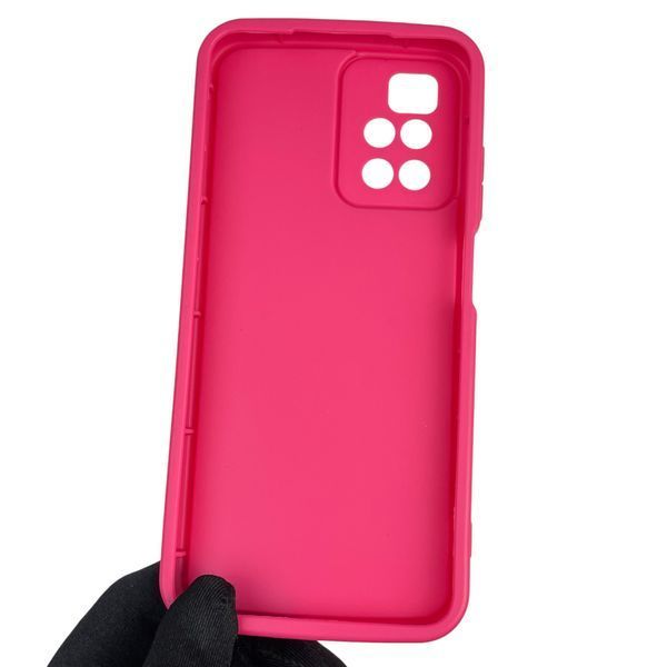 Чохол силіконовий оригінальний Soft Touch з 3D принтом кумедний тед ведмідик для Xiaomi Redmi 10 малиновий (Повний захист камери) 0048815 фото