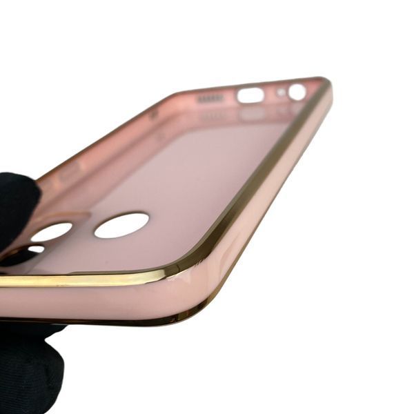 Чехол для TECNO POP 5 LTE BD4i с кольцом-подставкой с золотой окантовкой на техно поп 5 лте пудровый gs1 0020700 фото