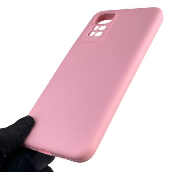 Чехол для Xiaomi Redmi Note 11 4G силиконовый с микрофиброй нескользящий на сяоми редми нот 11 4г розовый 0032659 фото