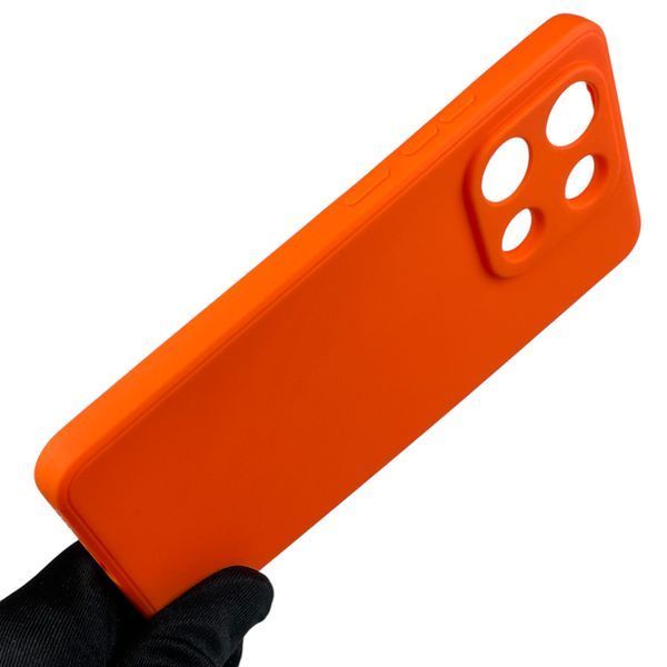 Чохол для Xiaomi Redmi Note 13 4G з квадратними гранями із захистом камери на сяомі редмі нот 13 4г помаранчевий 0012859 фото
