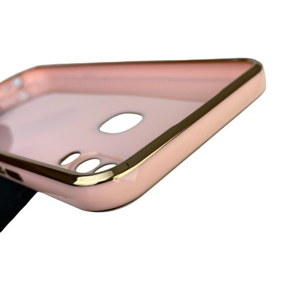 Чехол для Vivo Y11 с кольцом MagSafe с золотой окантовкой на виво у11 пудровый gs1 0022492 фото