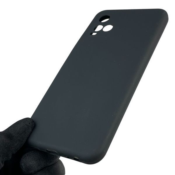 Чехол для Vivo Y33S силиконовый с микрофиброй нескользящий на виво у33с черный 0032372 фото