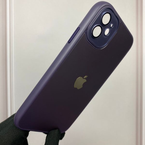 Чохол для Apple iPhone 11 термополіуретановий із загартованим склом із мікрофіброю із захистом камери на айфон 11 фіолетовий 0000248 фото