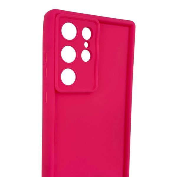 Чехол силиконовый Soft Touch для Samsung Galaxy S24 Ultra малиновый (Полная защита камеры) 0054093 фото