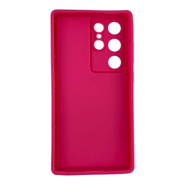 Чехол силиконовый Soft Touch для Samsung Galaxy S24 Ultra малиновый (Полная защита камеры) 0054093 фото
