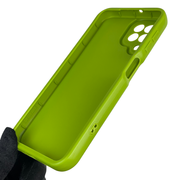 Чехол силиконовый Soft Touch с 3D принтом Майнкрафт для Samsung Galaxy M22 4G (SM-M225F) салатовый (Полная защита камеры) 0041208 фото