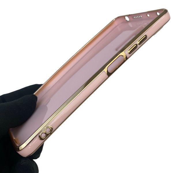 Чохол для Xiaomi Redmi Note 12 Pro 4G із захистом камери із золотою окантовкою на сяомі редмі нот 12 про пудровий gs1 0020355 фото