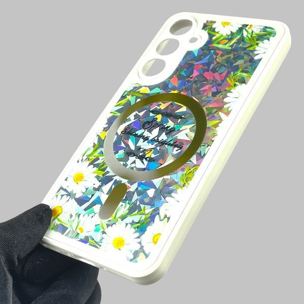 Чехол для Samsung Galaxy A35 5G (SM-A356B) с 3д эффектом с магнитом магсейф на самсунг а35 5г белый 0012008 фото