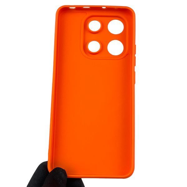 Чохол для Xiaomi Redmi Note 13 4G з квадратними гранями із захистом камери на сяомі редмі нот 13 4г помаранчевий 0012859 фото