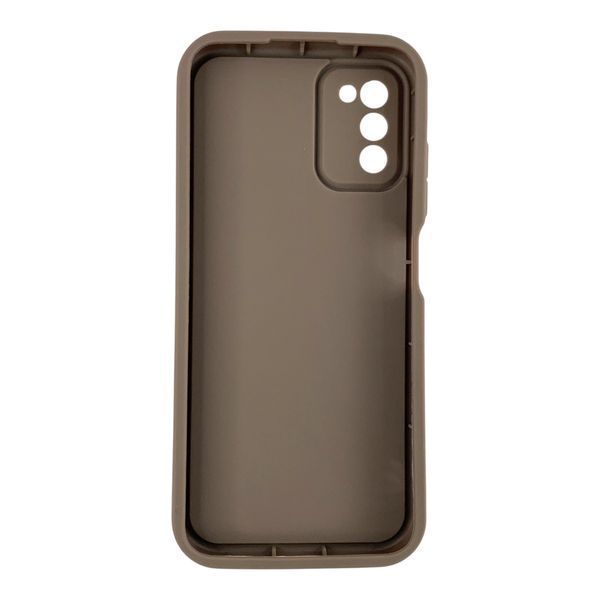 Чехол силиконовый Soft Touch для Samsung Galaxy A03s коричневый (Полная защита камеры) 0053948 фото